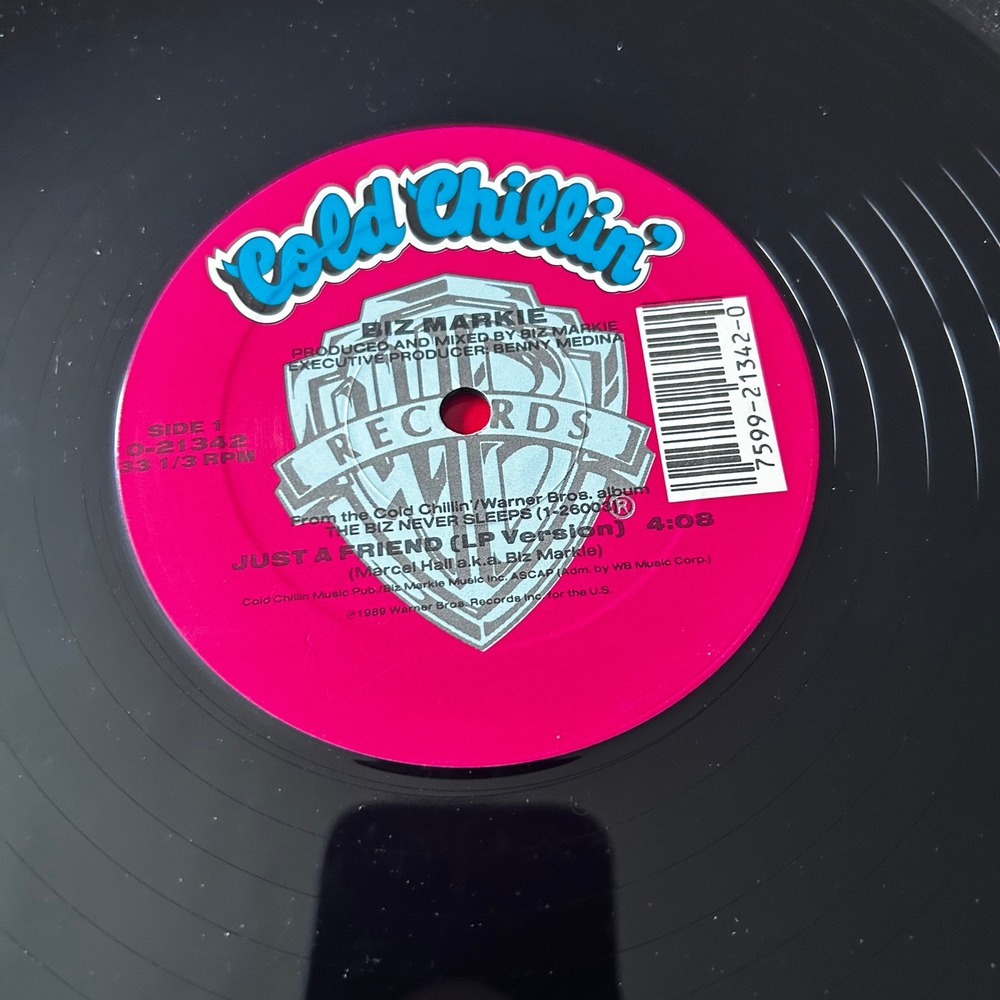 Biz Markie Just A Friend 12" Vinyl Maxi-Single 1989 Cold Chillin 0-21342 Hip Hop - Picture 4 of 5